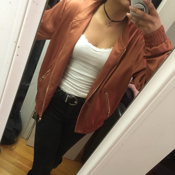 H&M Women's Satin Bomber Jacket Size 8 - Picture 5 of 5